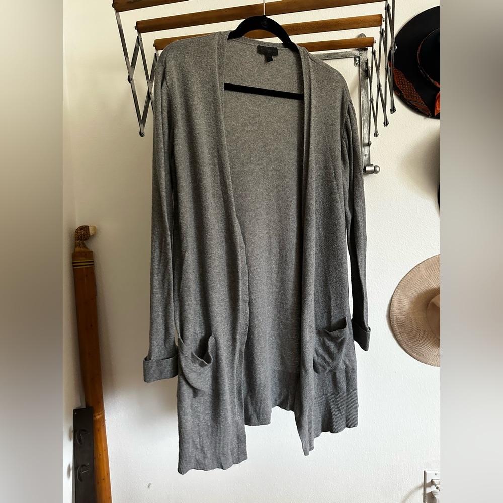 Top shop grey long sweater cardigan